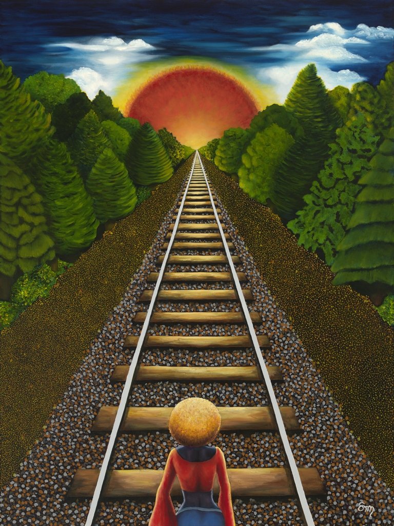 The Light at the End, oil on 36x48 canvas