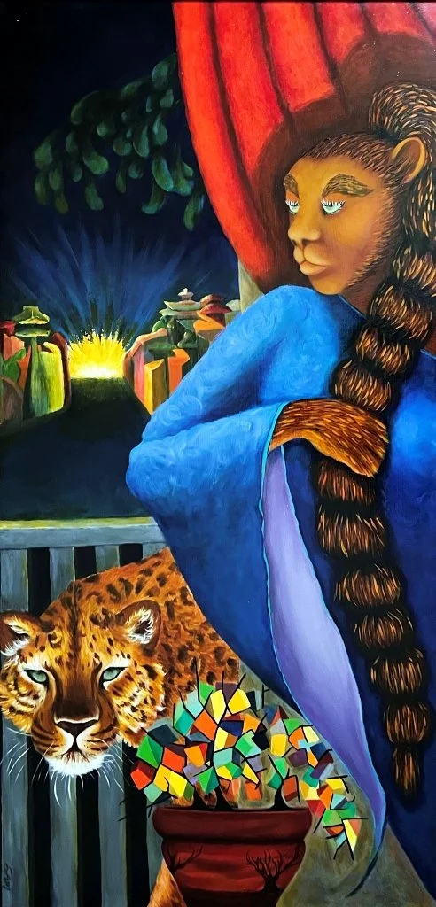 Some Other Place, acrylic on 25x50 wood