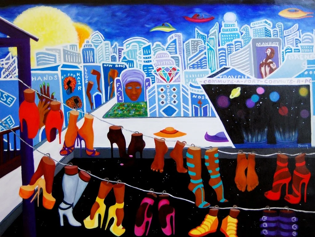Gurl World, oil on 36x48 canvas