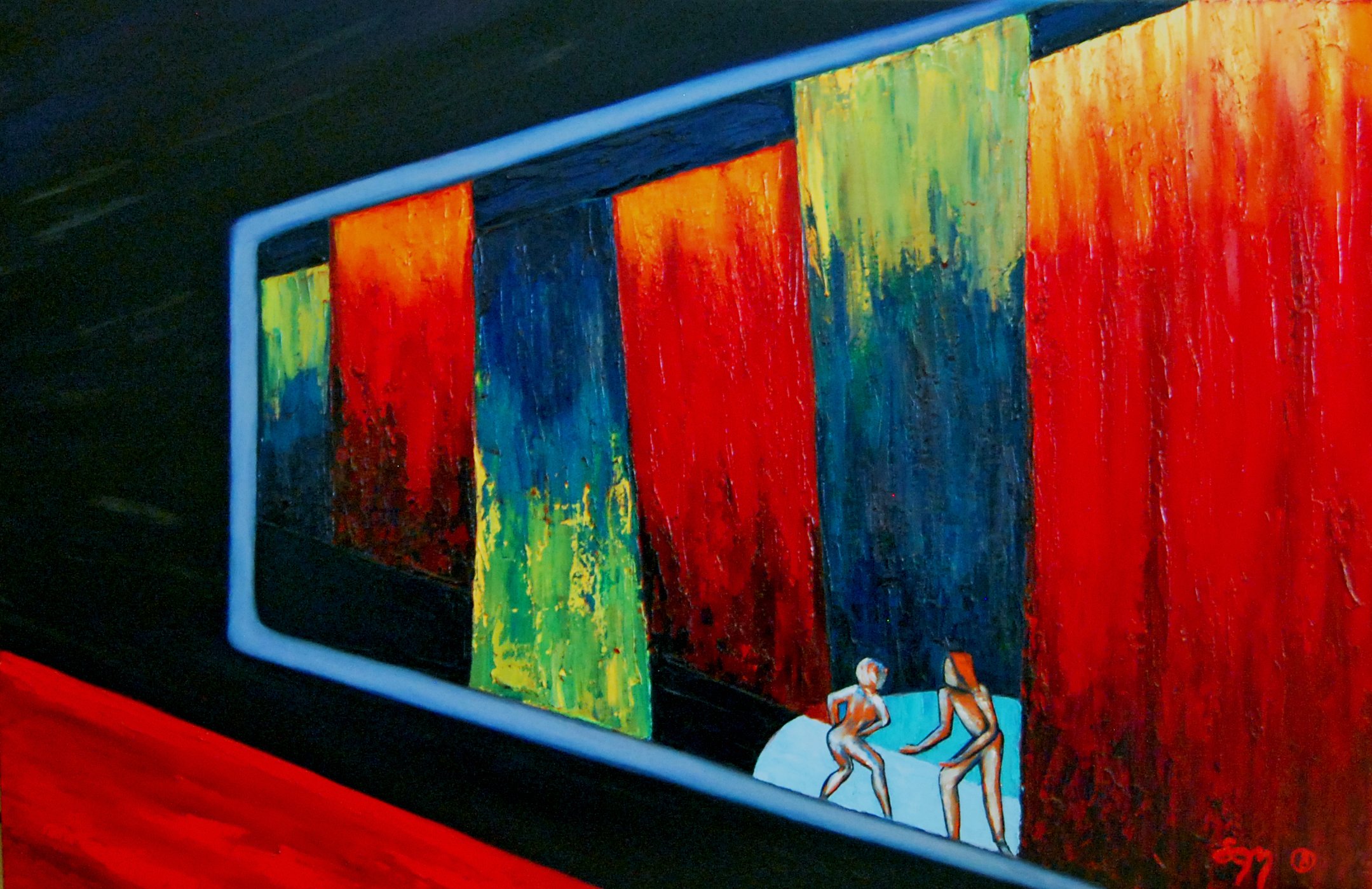 Slightly Off Center, oil on 24x36 canvas