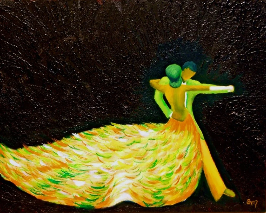 Dancing in the Dark, oil on 18x24 canvas (Sold)