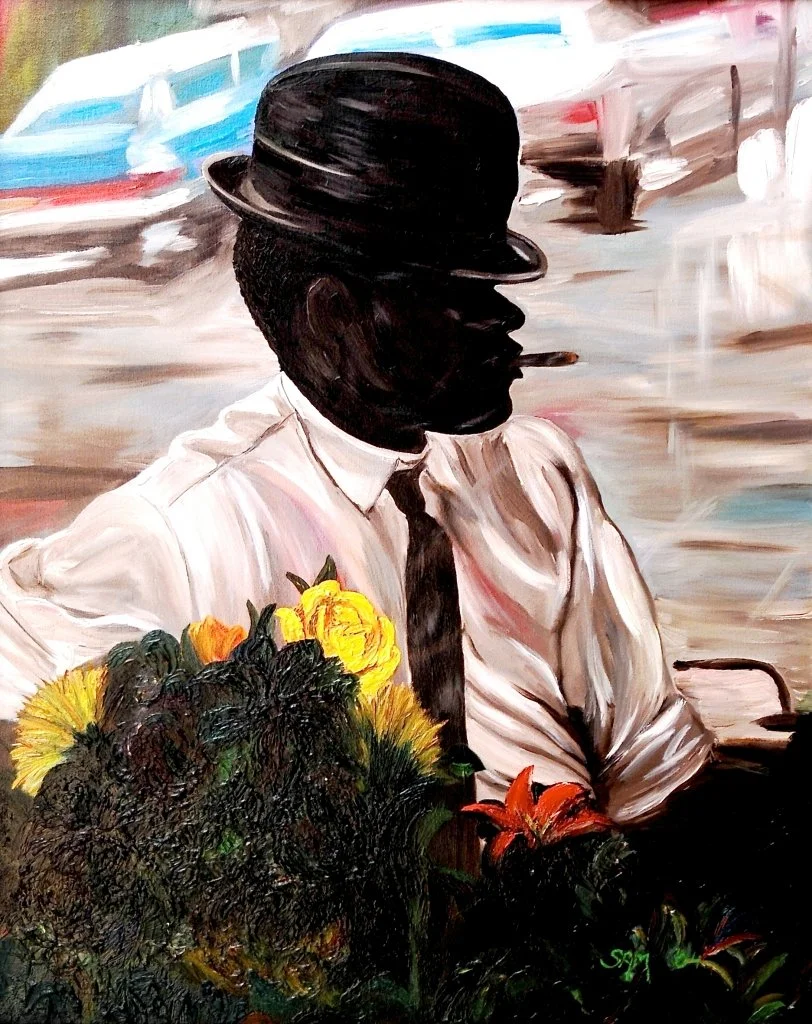 Cigar Man, oil n 24x30 canvas (Sold)