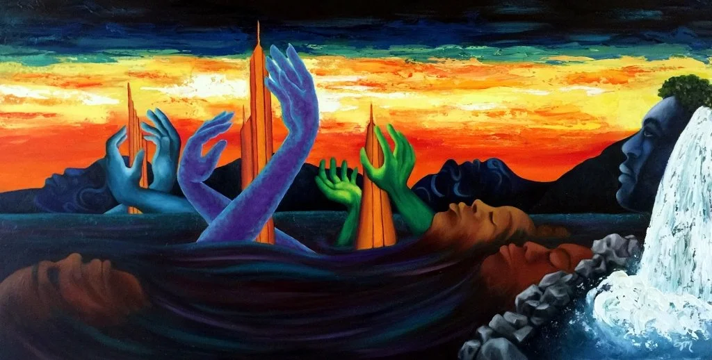 Rinse and Repeat, oil on 24x28 canvas