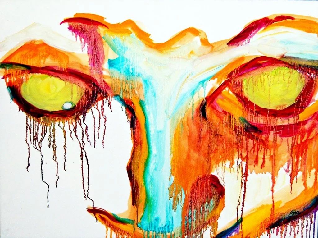 I'm Okay, Really I Am, oil on 30x40 wood panel