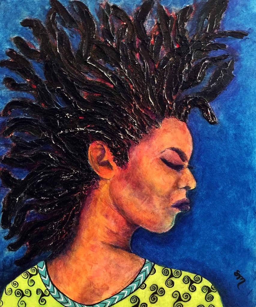 Defiant, acrylic on 18x24 canvas