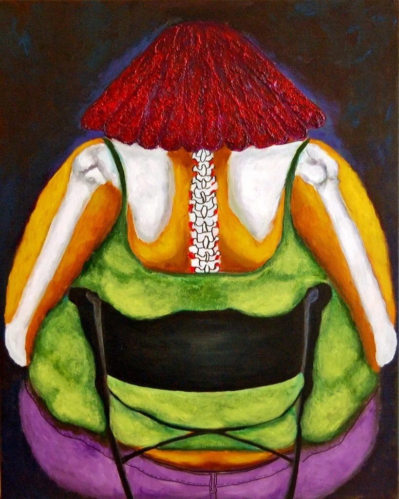 hush shirley, acrylic on 24x30 canvas