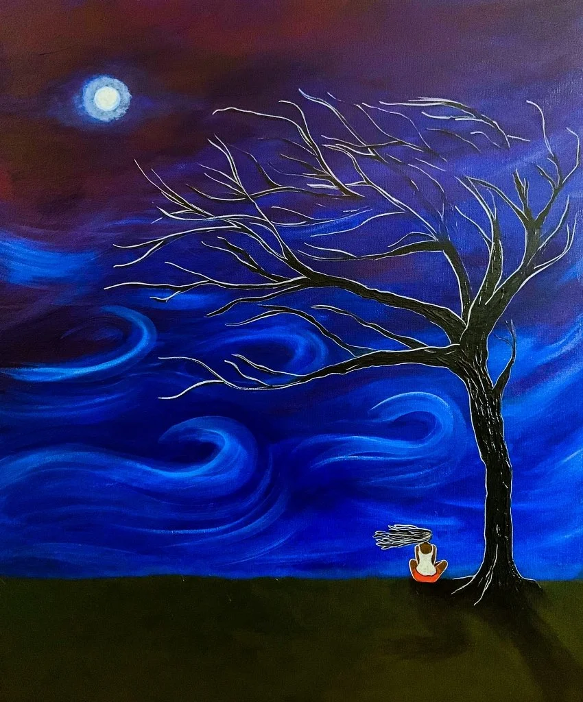Never Alone Always, oil on 18x24 canvas