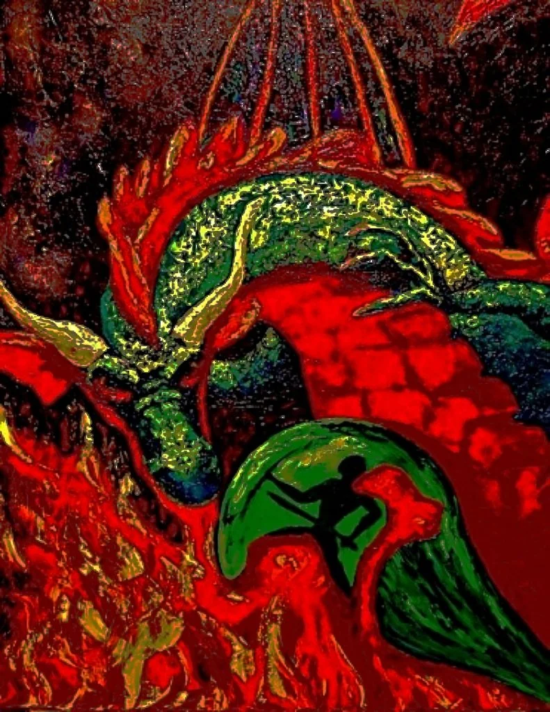 Dragon Treasure, oil on 18x24 canvas (Sold)
