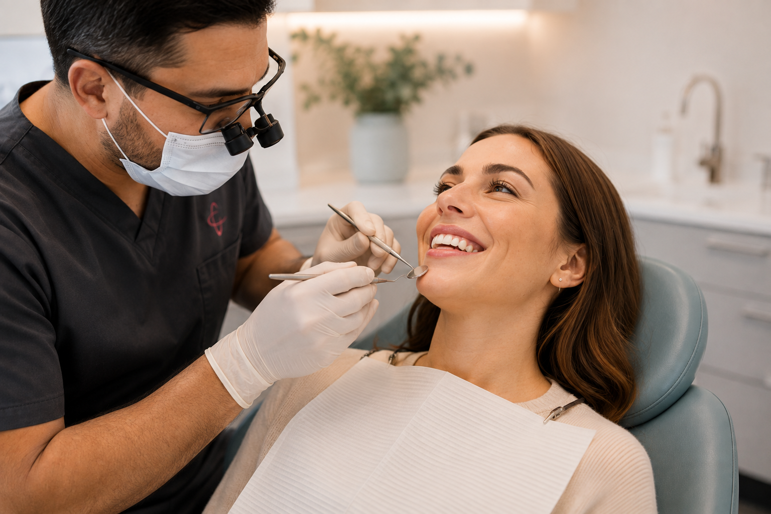 Dentist providing restorative dental treatment to a patient at Soar Valley Dental Practice in Barrow upon Soar