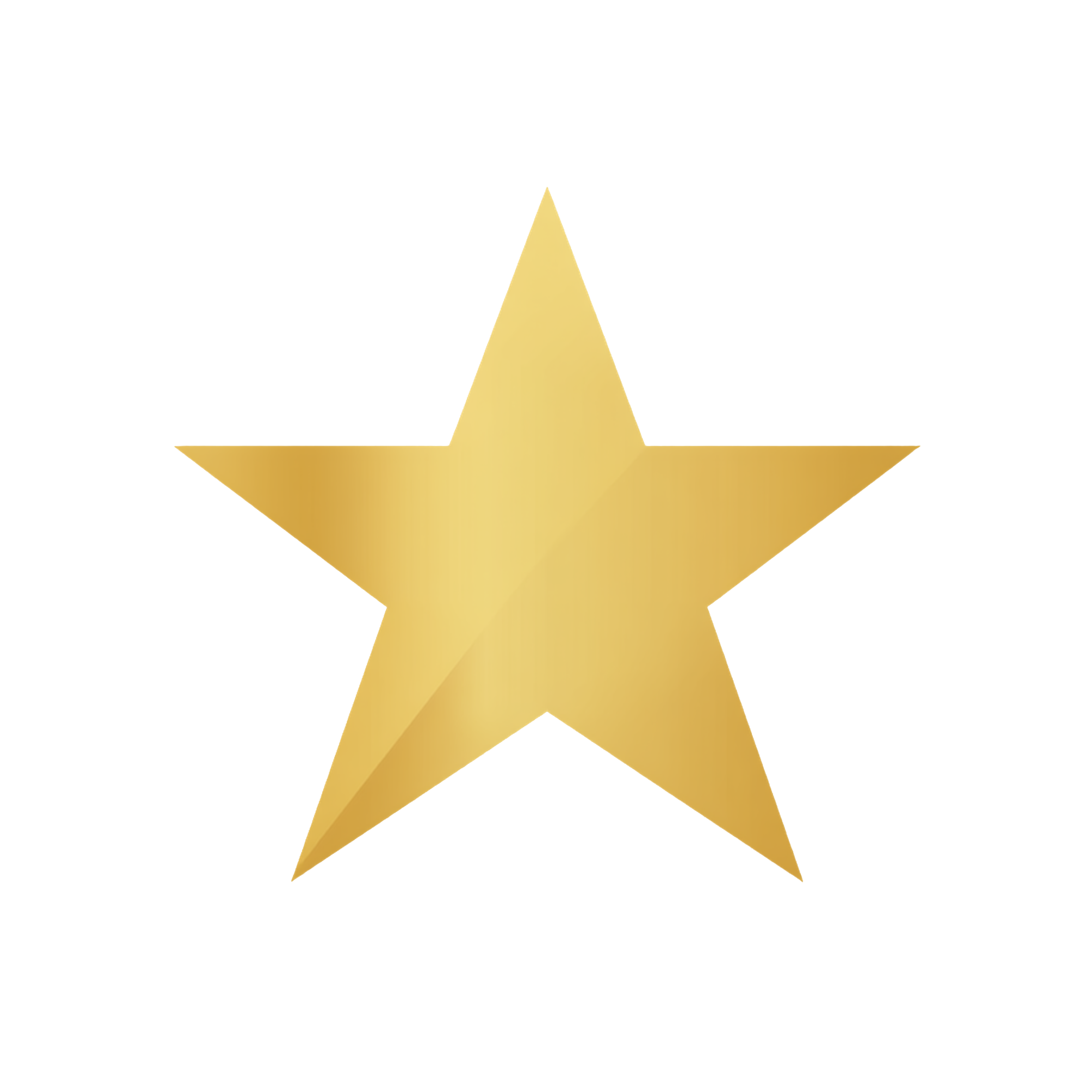 Gold star trophy with a white base.