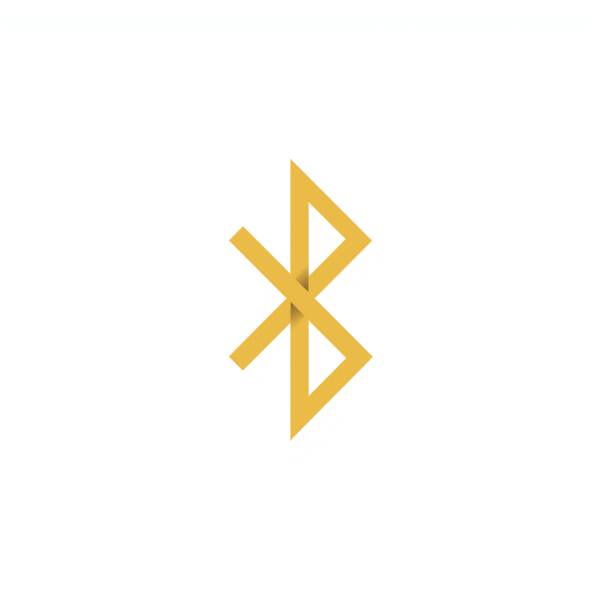Gold geometric abstract logo on white background.