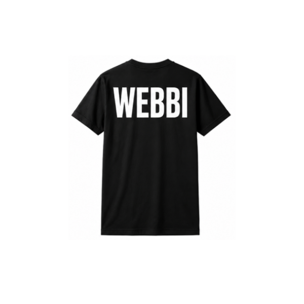 WEBBI Bold All Caps T-Shirt (Black)
