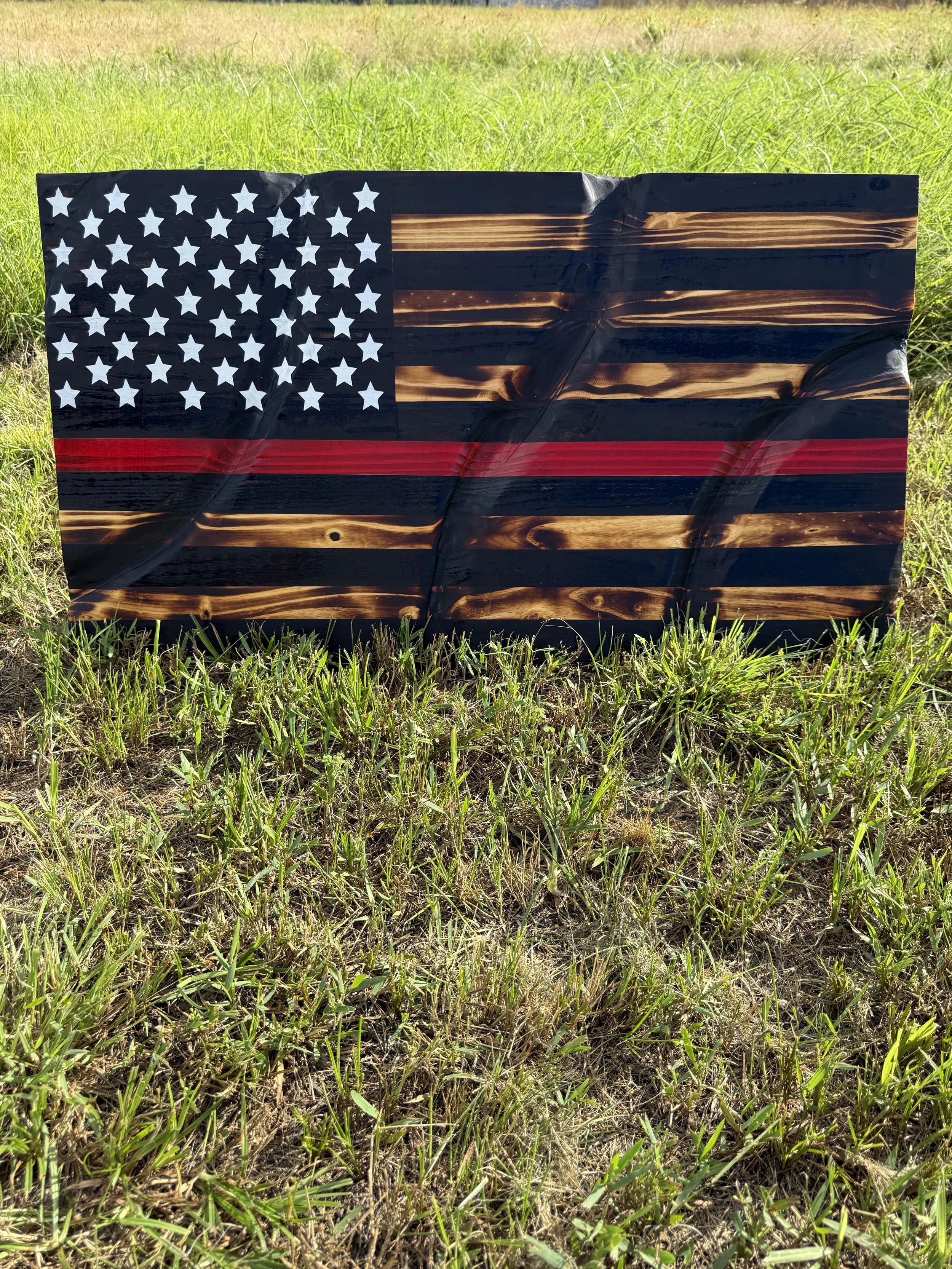 Handcrafted "Firefighter" Flag / Contour line