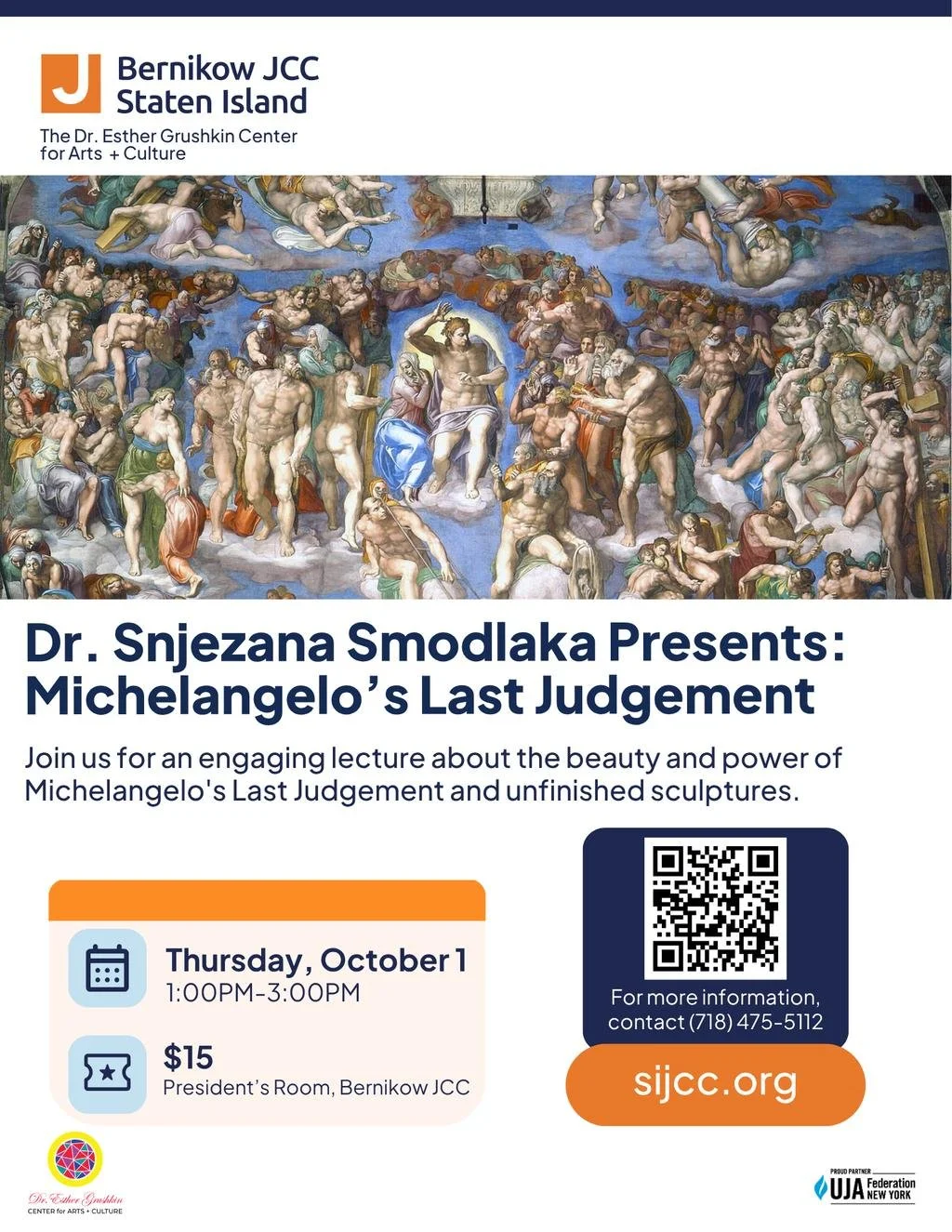 Dr. Snjezana Smodlaka Presents: Michelangelo’s Last Judgement