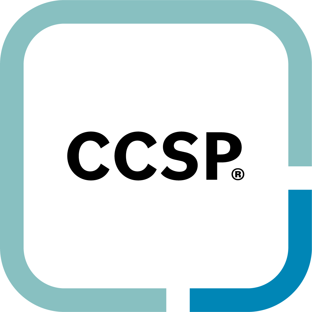 Carbon Cyber Consulting - CCSP logo enclosed in a rounded square with a teal border and small blue detail in the bottom right corner.