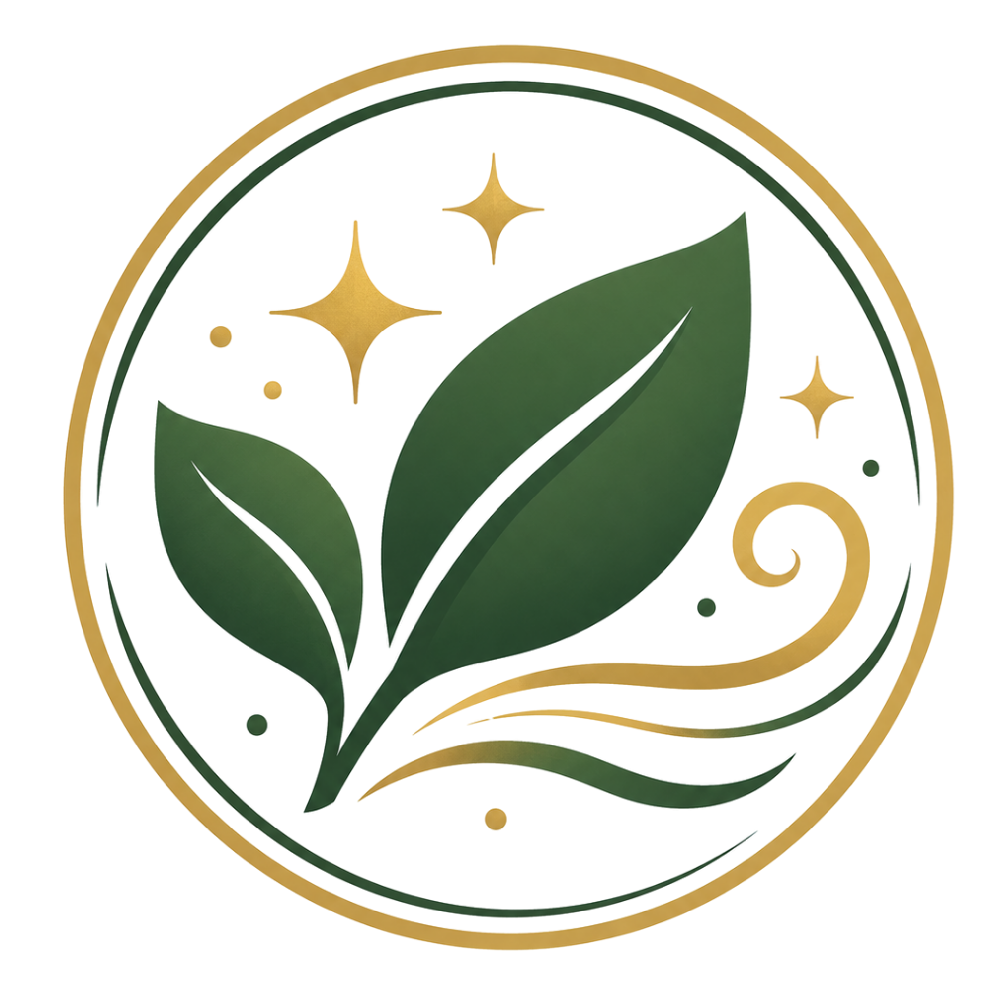 A stylized version of the Superman shield logo with a gold border, dark green interior, and the Superman emblem in green, decorated with gold sparkle effects.