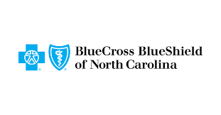 BlueCross BlueShield of North Carolina logo with blue shield and medical symbols.