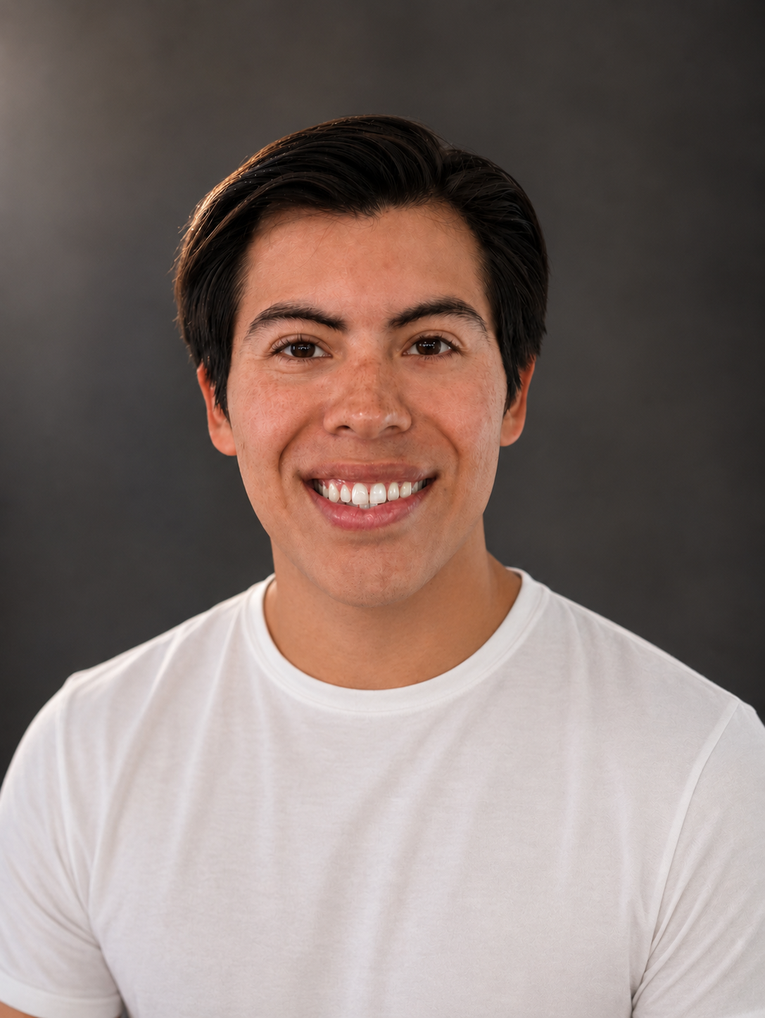 A portrait of Cristian, a lash artist.