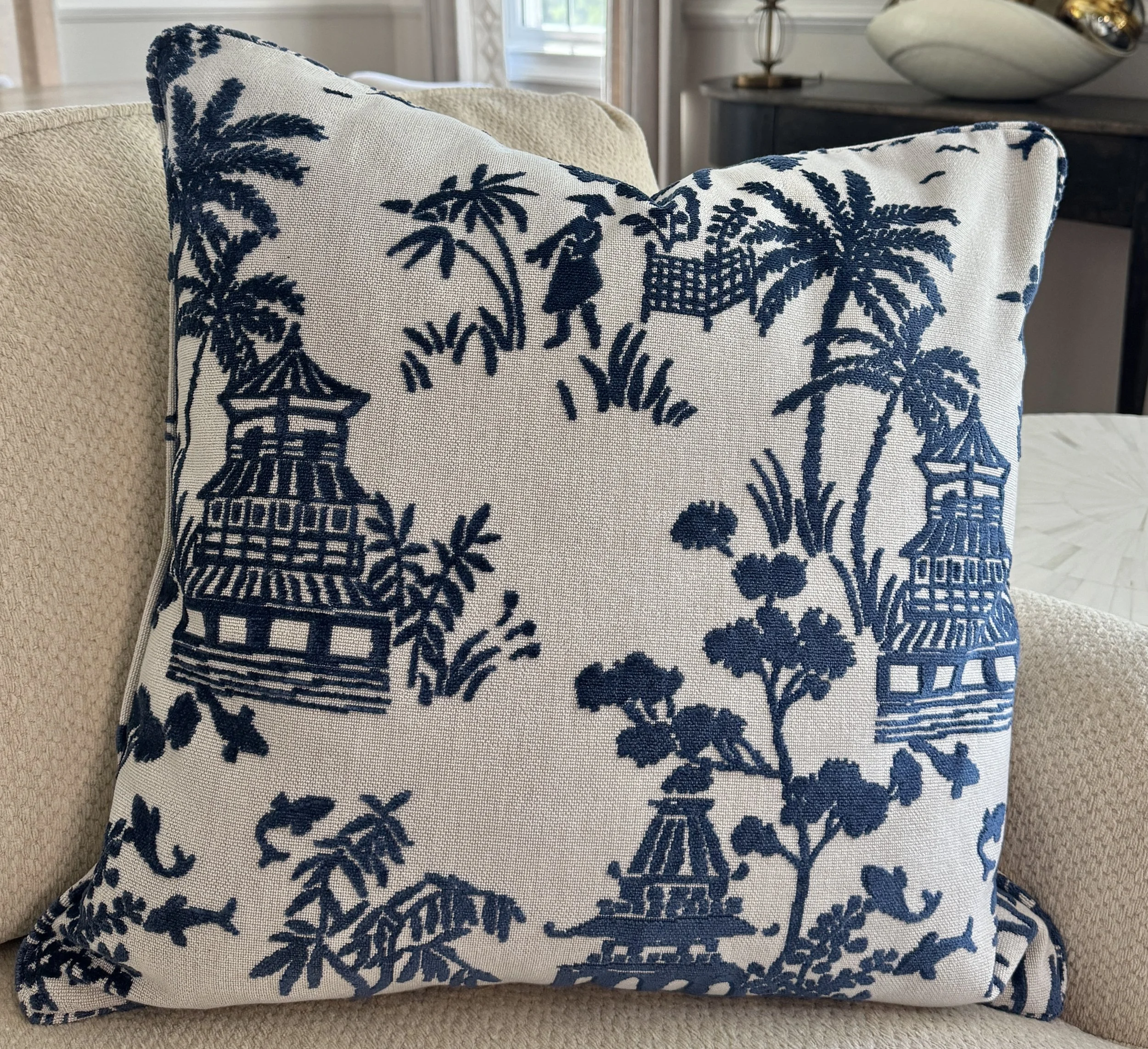 Kubla Blue Square With Down and Feather Insert