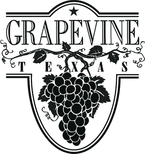 Grapevine Texas logo featuring a cluster of grapes and a star at the top.