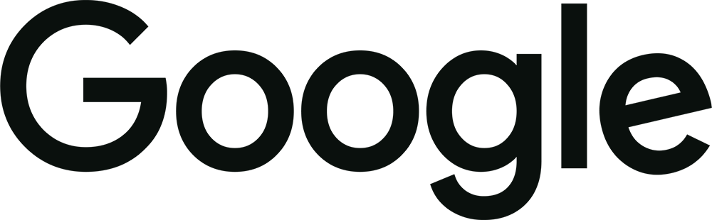 Google logo in black and white