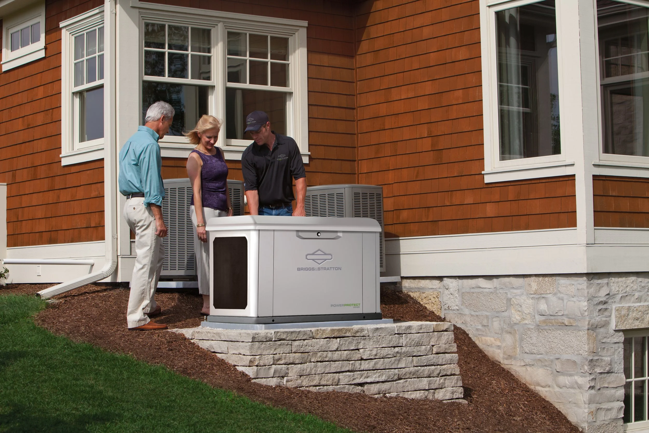 Discussing backup generators with homeowners
