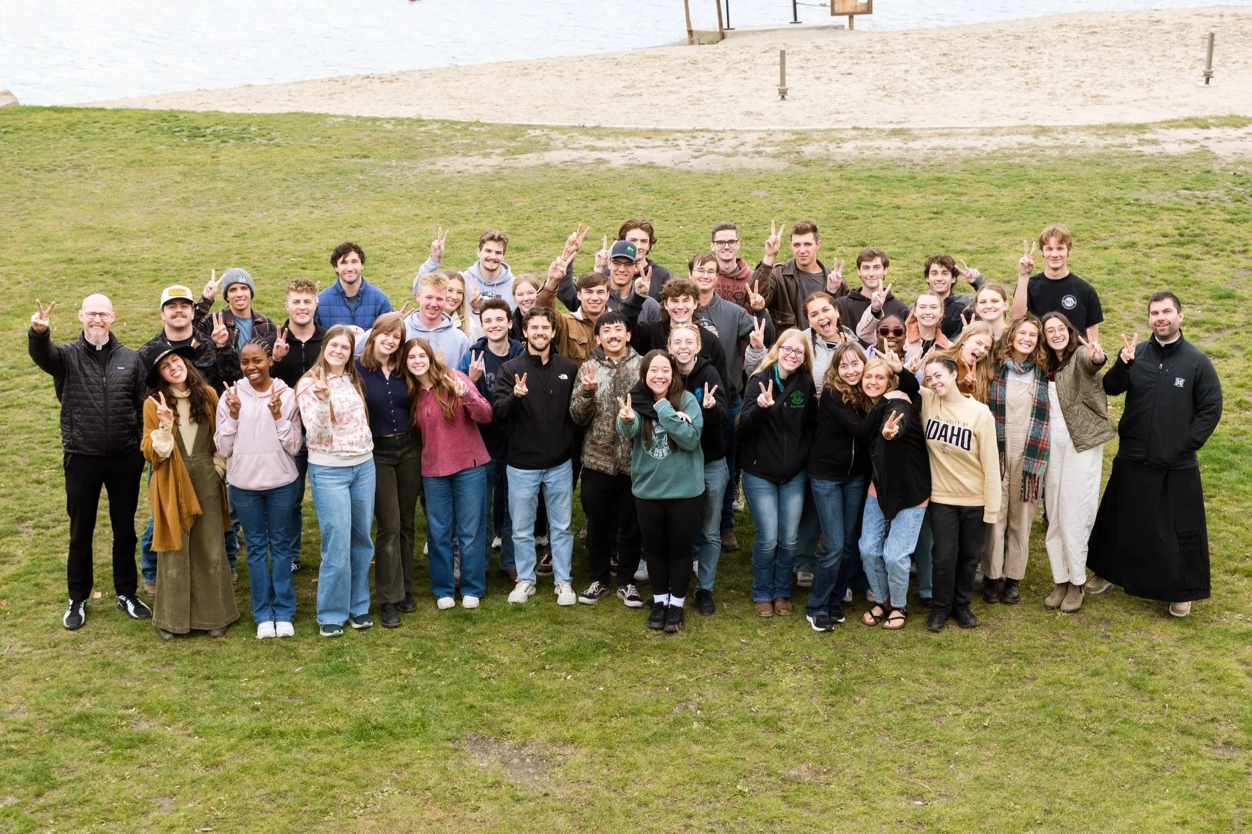 UIdaho students gathered for Campus Ministry through Latah Catholic