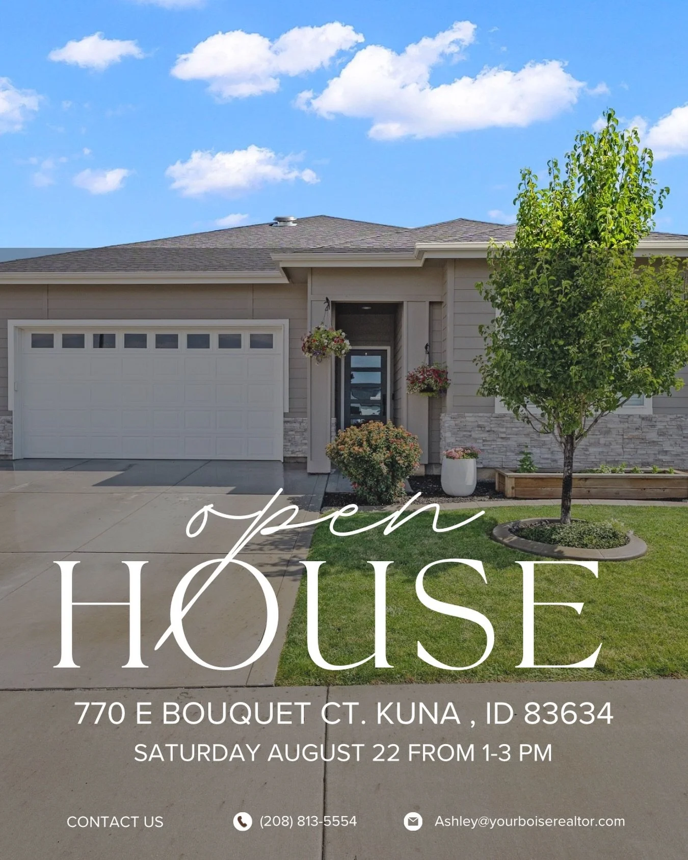 🏡 OPEN HOUSE | SATURDAY, AUGUST 22 &bull; 1&ndash;3 PM

Come take a look at this beautifully designed 3-bedroom, 2-bath single-level home with a spacious upstairs bonus room in Merino Cove!

✨ Open-concept living with abundant natural light
✨ Wood f