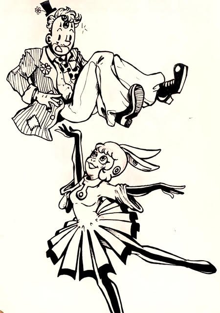 "Clown and Bunny 2" micron