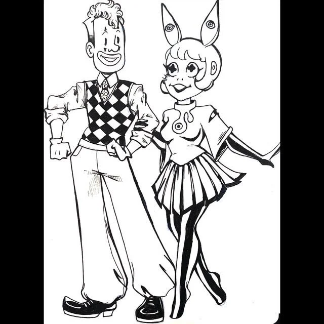 "Clown and Bunny" micron