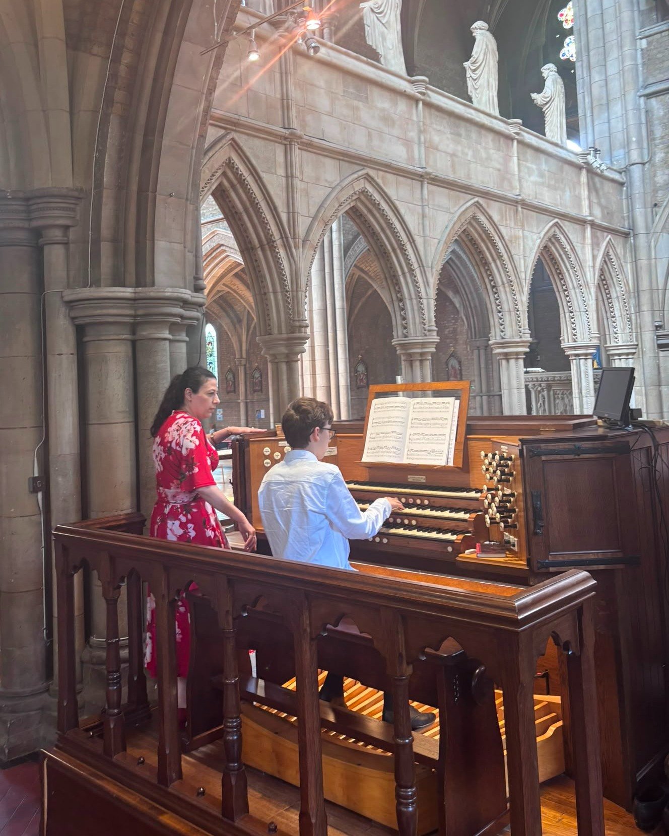 Last Sunday, we welcomed children of all abilities, from complete beginners to more advanced organists, to St John&rsquo;s to experience our wonderful T. C. Lewis organ. The masterclass was led by our Director of Music and Organist, James Gough @goug