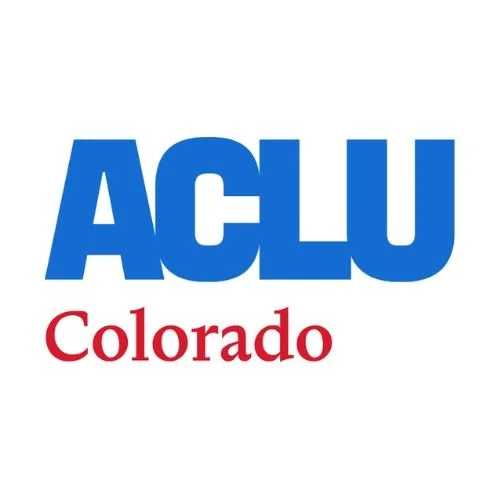 ACLU Colorado logo with blue and red text.
