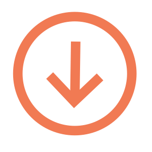 A downward pointing arrow inside a circle