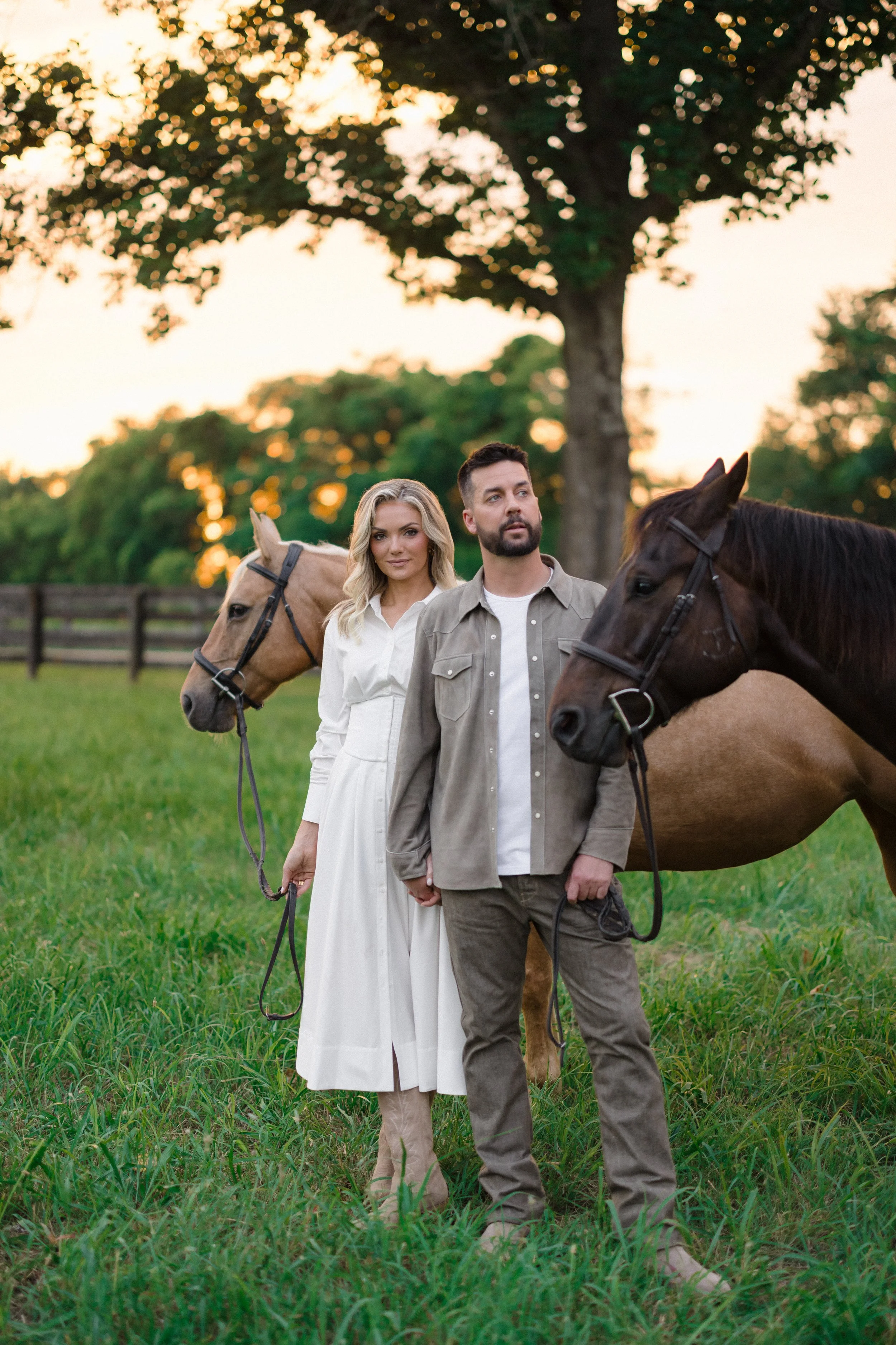 Inside the Fashion Story Behind Lydia Fielder and John Crist’s Engagement Portraits
