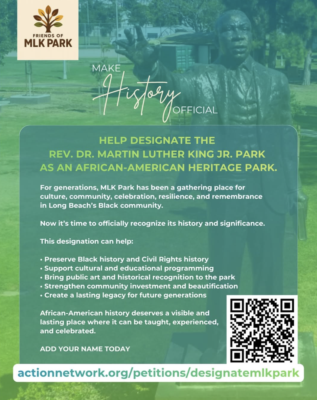Help Make MLK Park History Official
