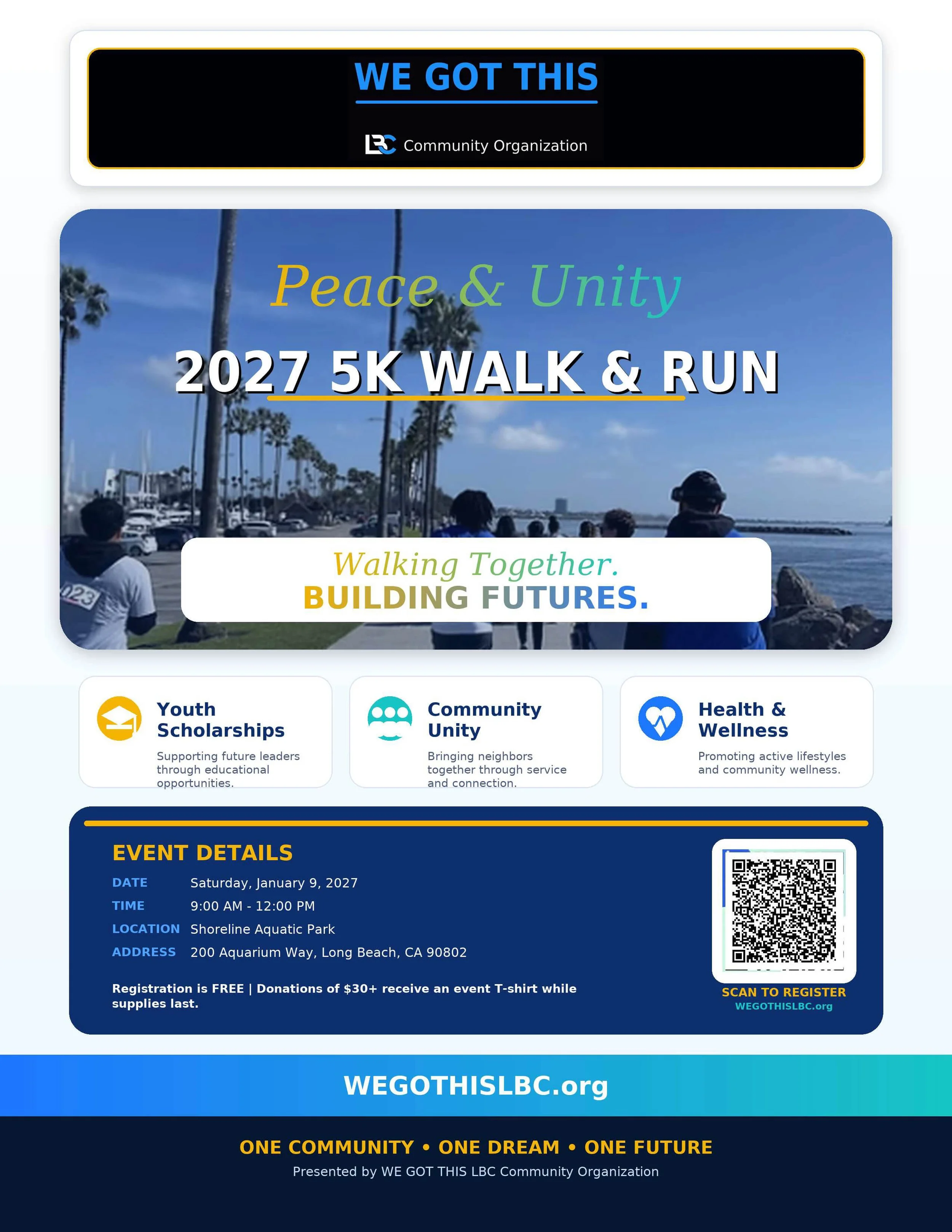 Join the 2027 Peace &amp; Unity 5K Walk &amp; Run