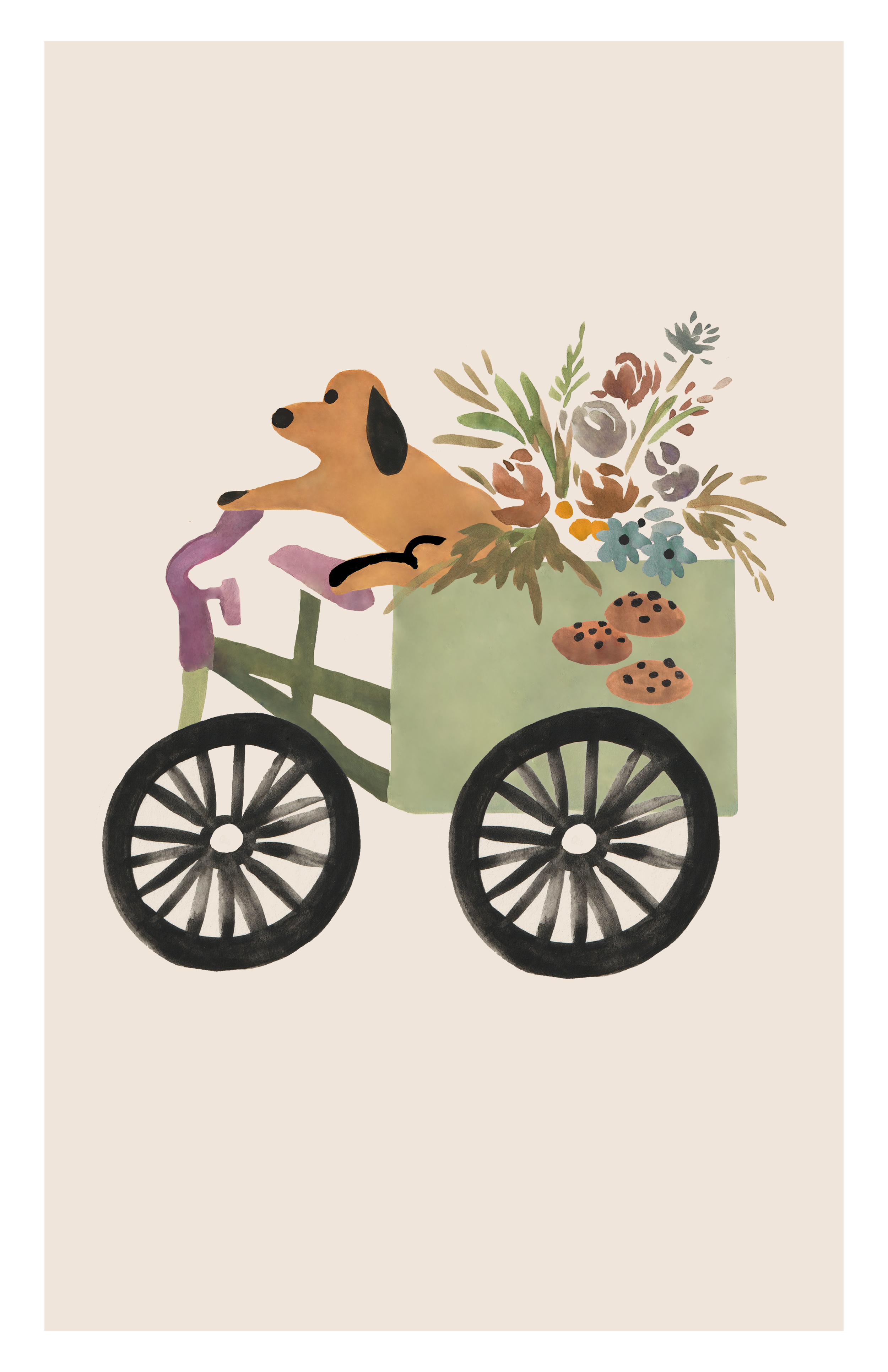 Flowers and the Dog