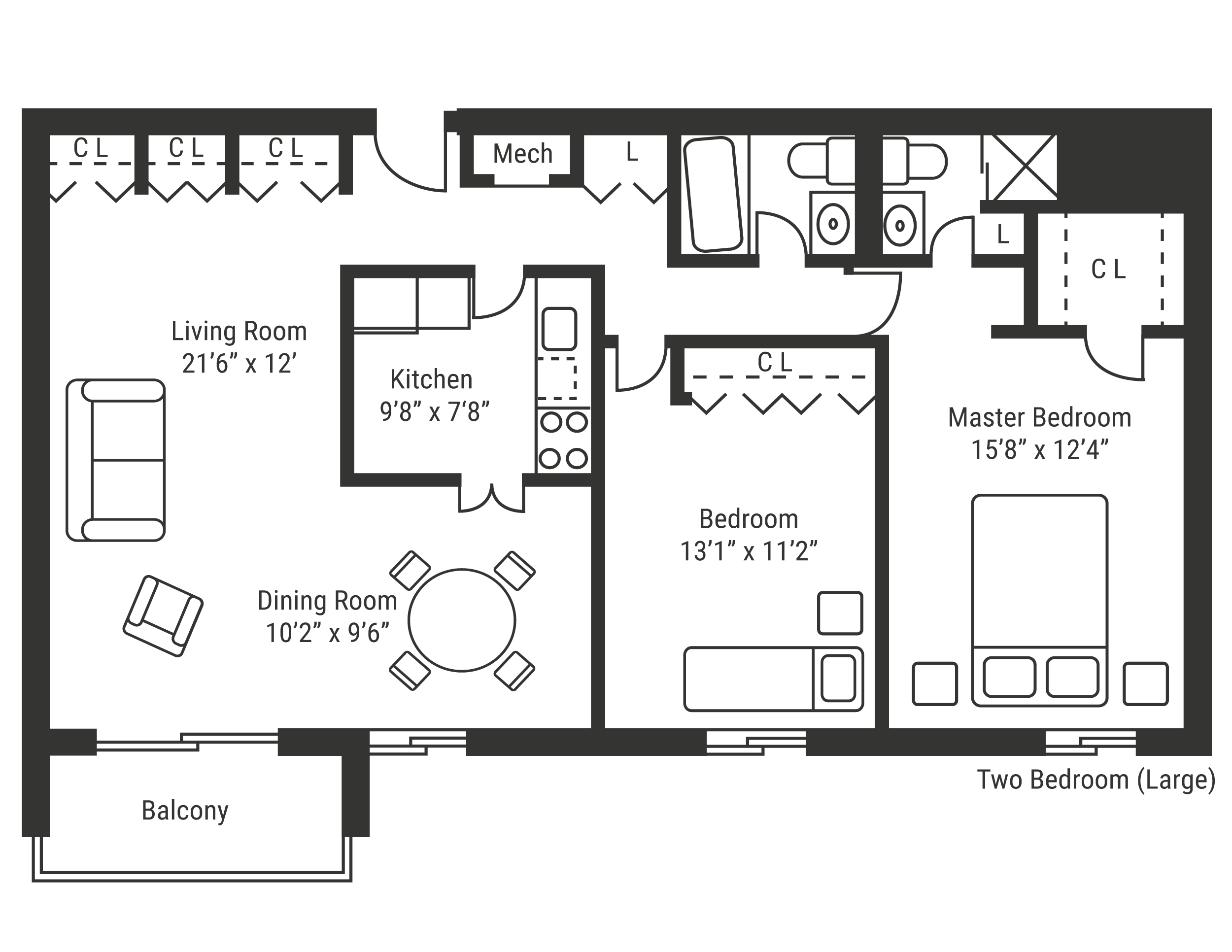 Two Bedroom (Large)