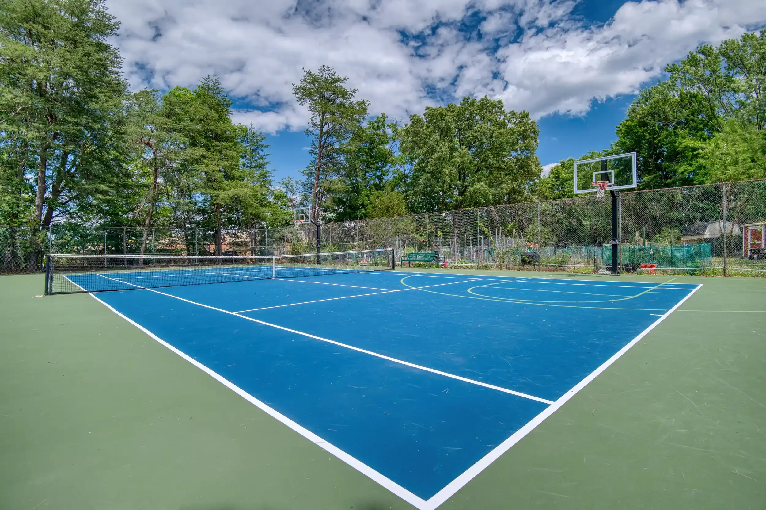 tennis, basketball, and pickleball courts