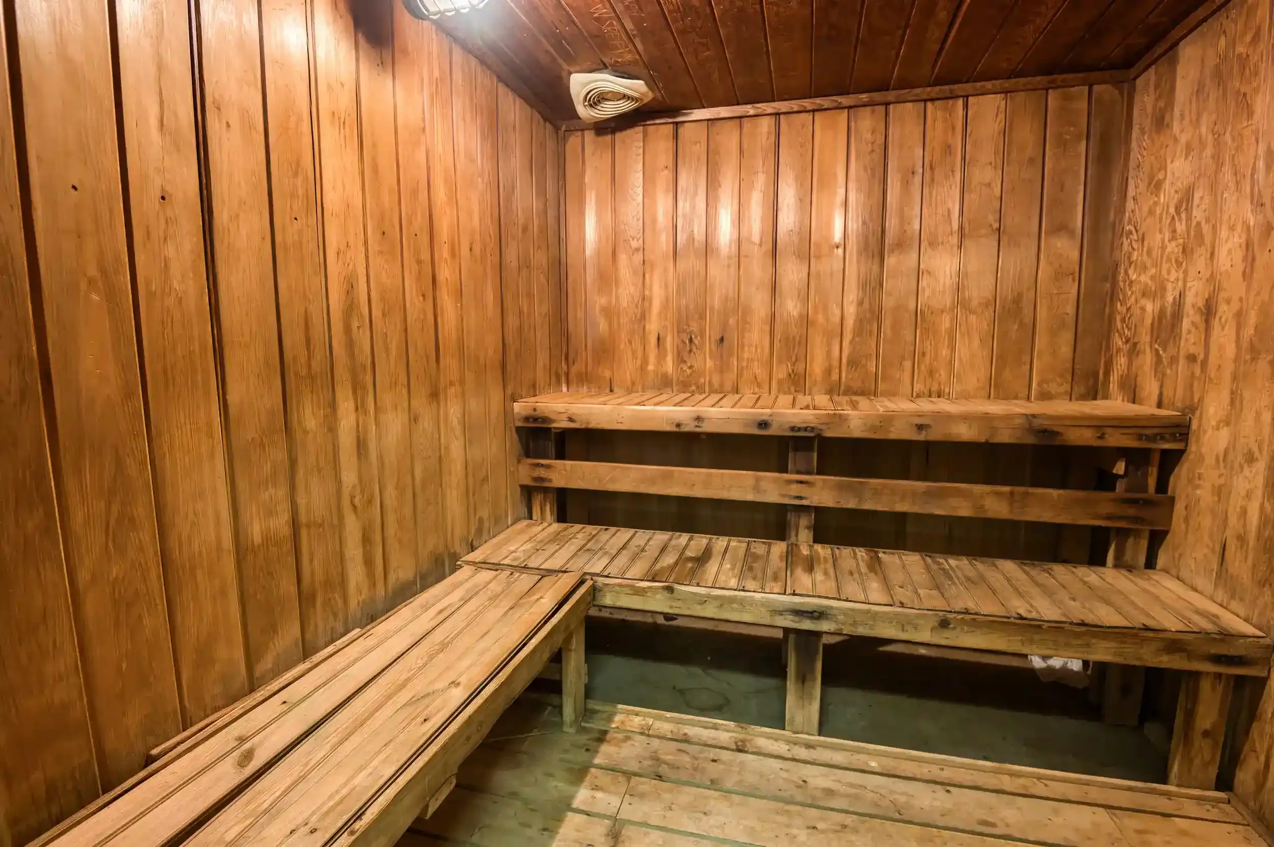 The fitness room in The Manchester includes a dry sauna.