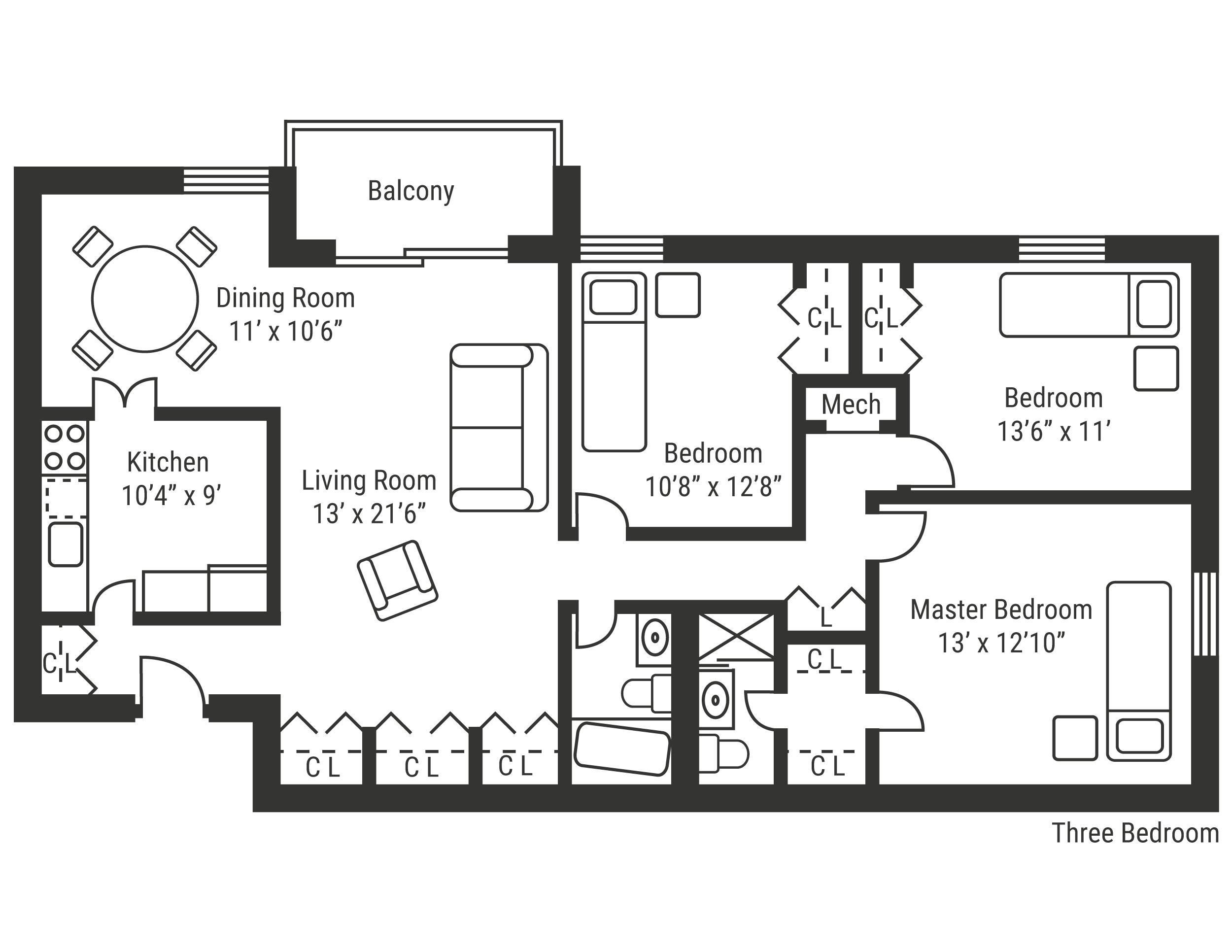 Three Bedroom