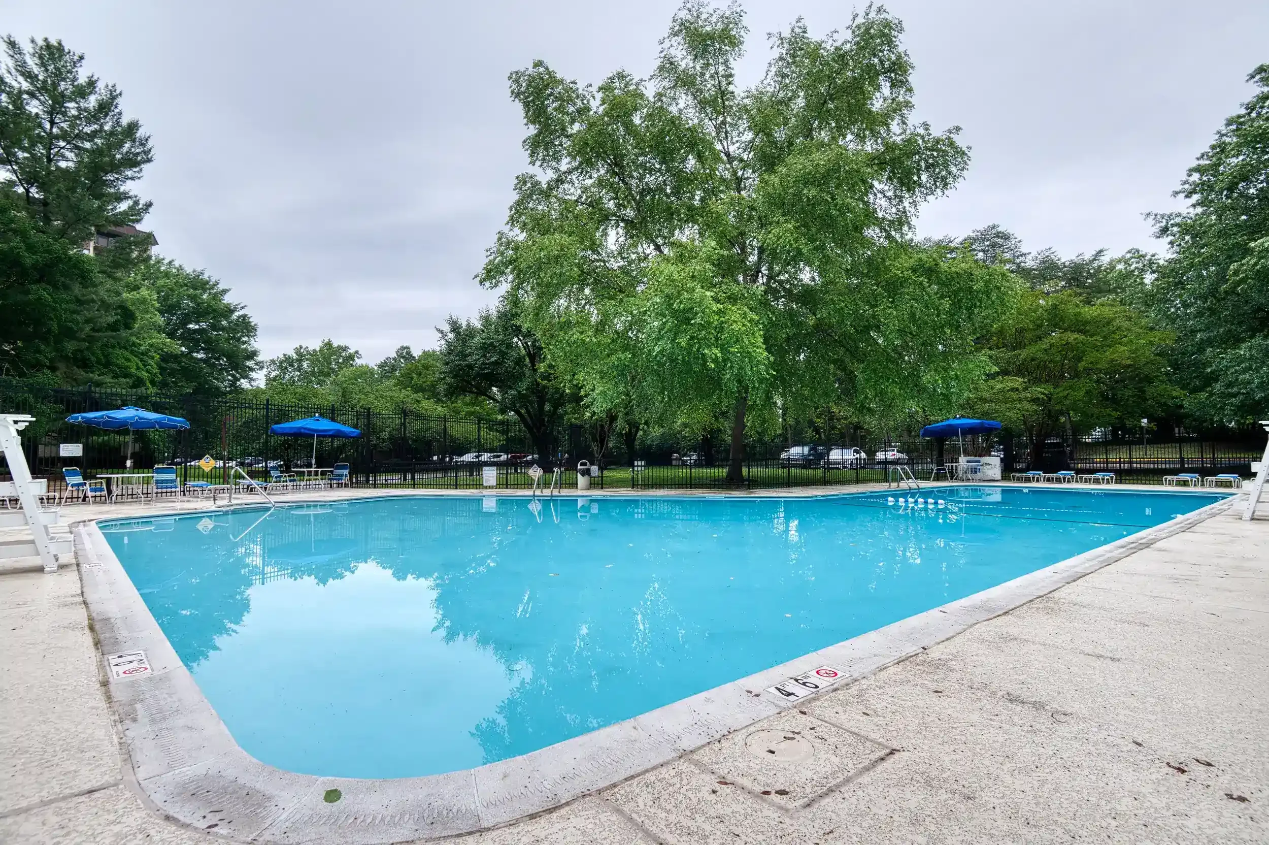 Pool (View 2) – The pool is open seasonally and is a favorite gathering place for residents on warm days.