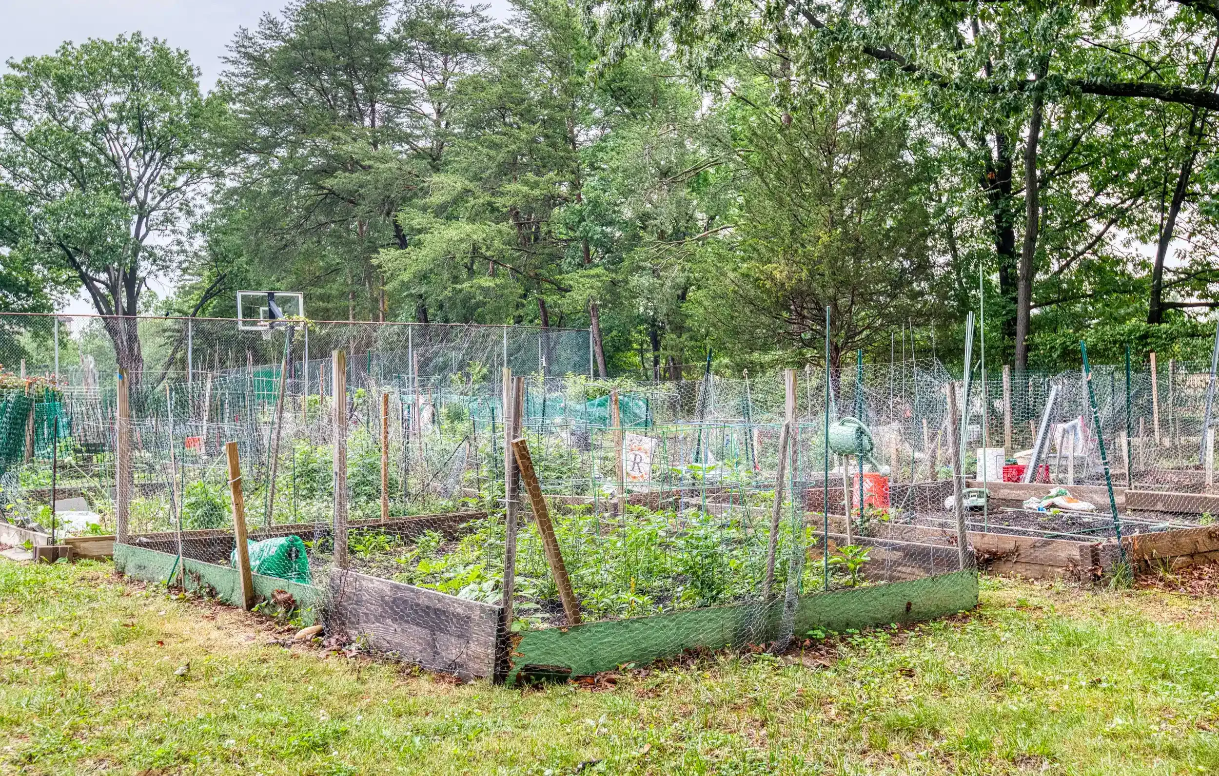 Community Garden (View 1) – Raised garden plots let residents grow their own vegetables and flowers.