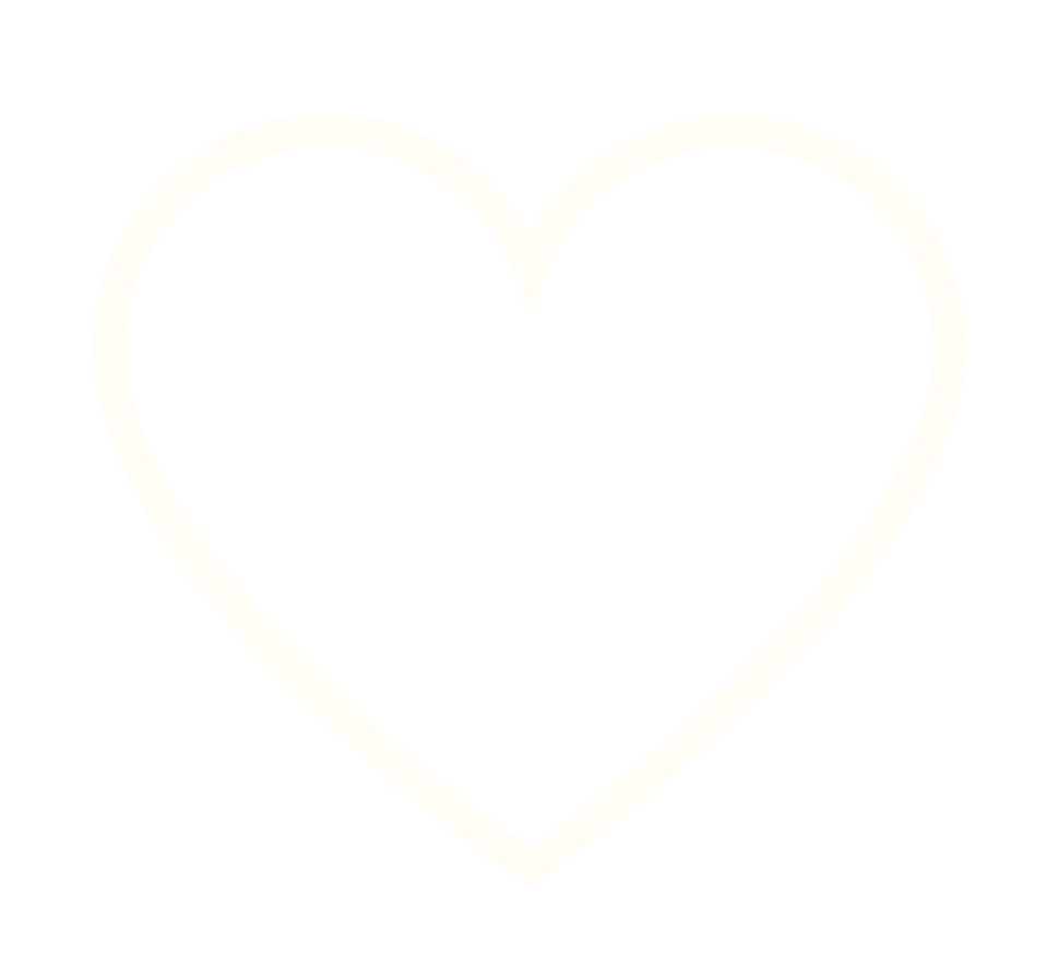 Black background with a white outline of a heart in the center.