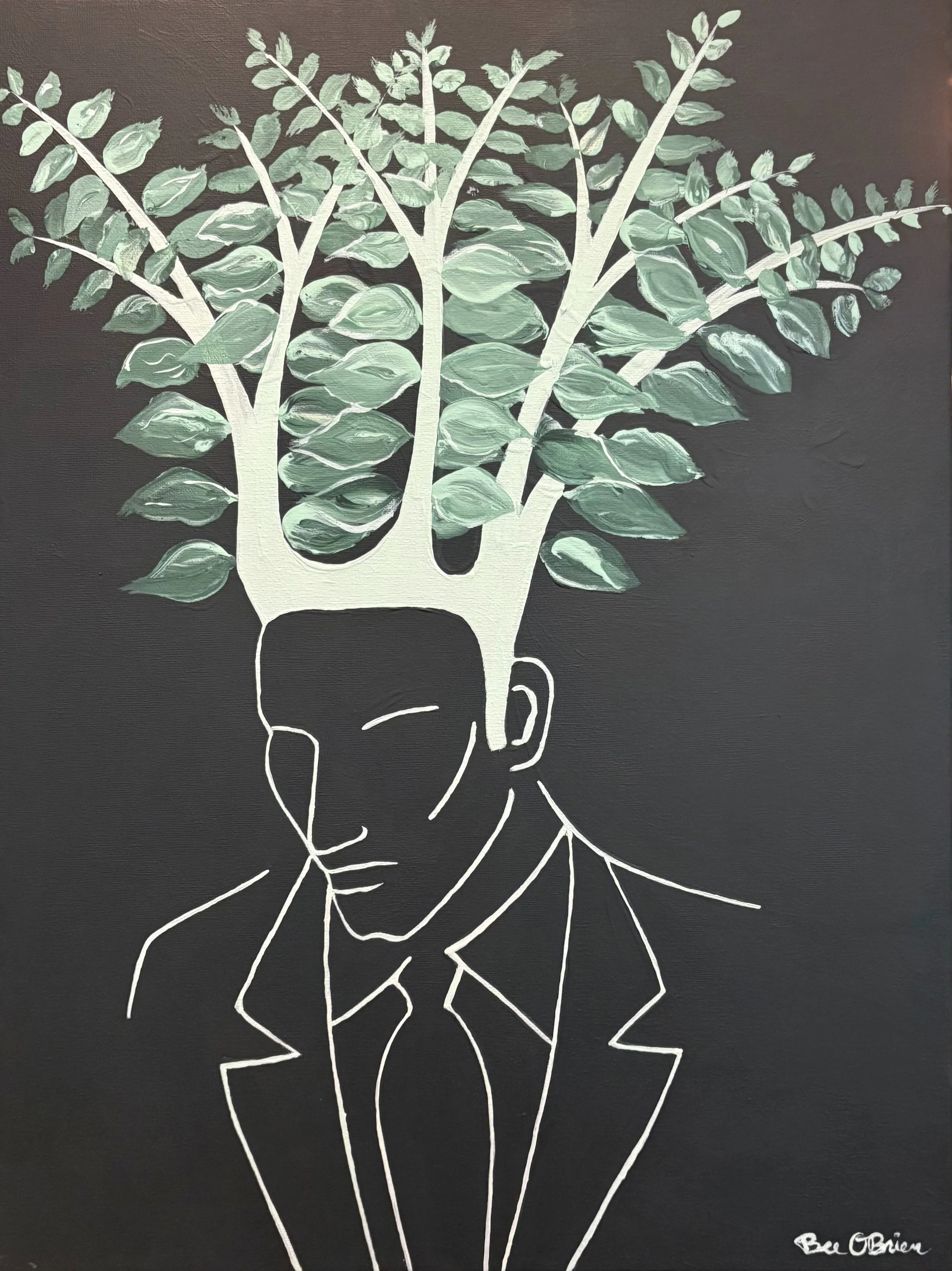 "Learning Mentality" -- Acrylic Paint on 18x24" Box Canvas