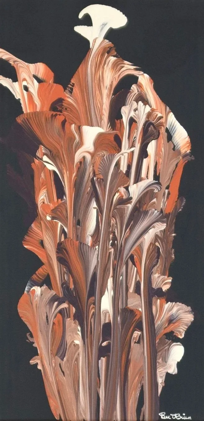 “Lillies” - SOLD, acrylic paint on 10x20 inch box canvas
