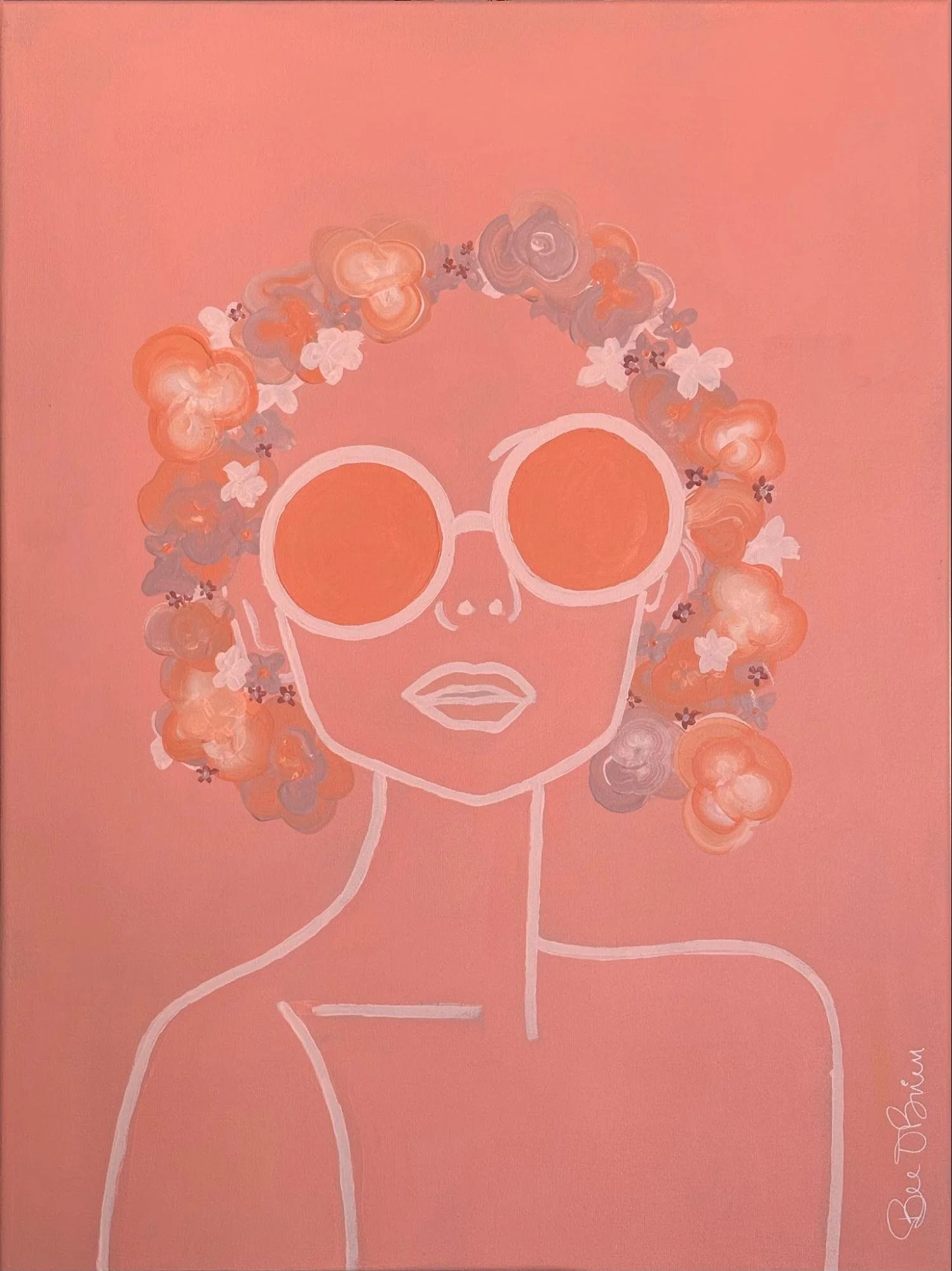 Flower Power (2025)
Series: FLOW(ER)
Acrylic on 18”× 24" Box Canvas 
Beth Bruckner O’Brien

$700
