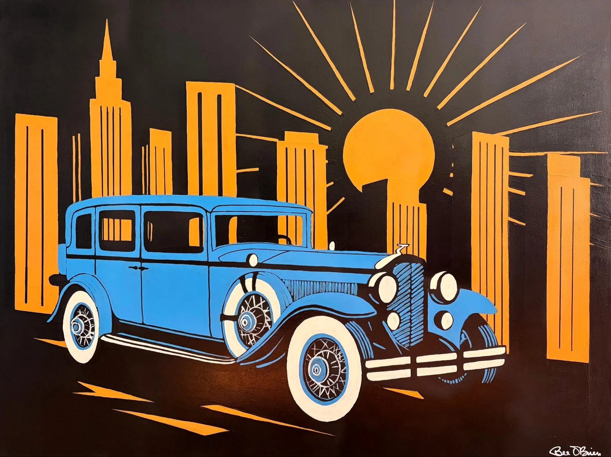 1931 Blue Chrysler Limo (2025)
Series: FLEX
Acrylic on 30" × 40" Box Canvas
Beth Bruckner O’Brien

Sold
