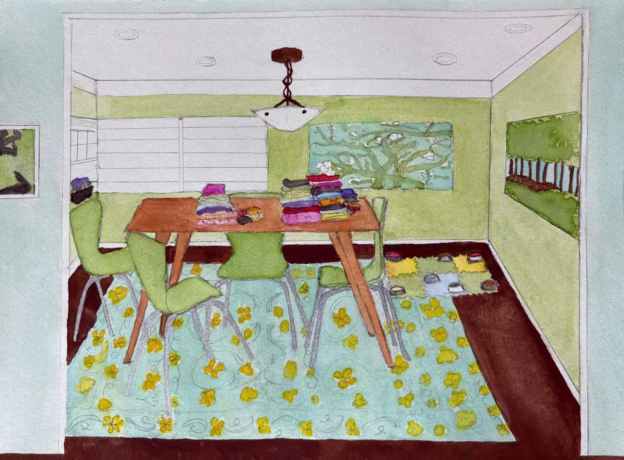 Laundry Day (2025)
Series: FLOW(ER)
Watercolor on 9”× 12" Watercolor Paper
Beth Bruckner O’Brien