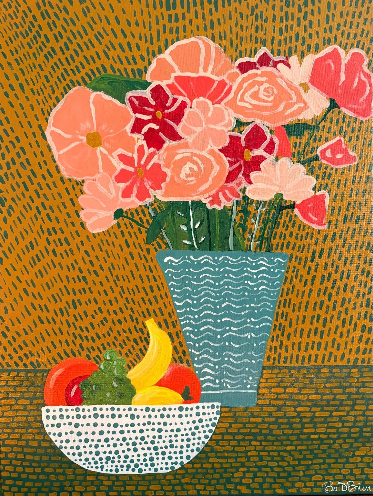 Fruit and Blooms (2025)
Series: FLOW(ER)
Acrylic on 18”× 24" Box Canvas 
Beth Bruckner O’Brien

$700